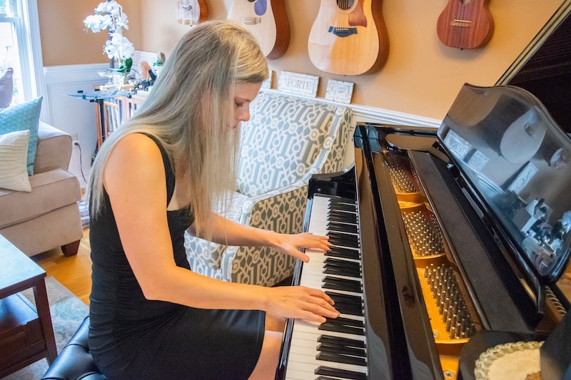 Christine Chan playing piano